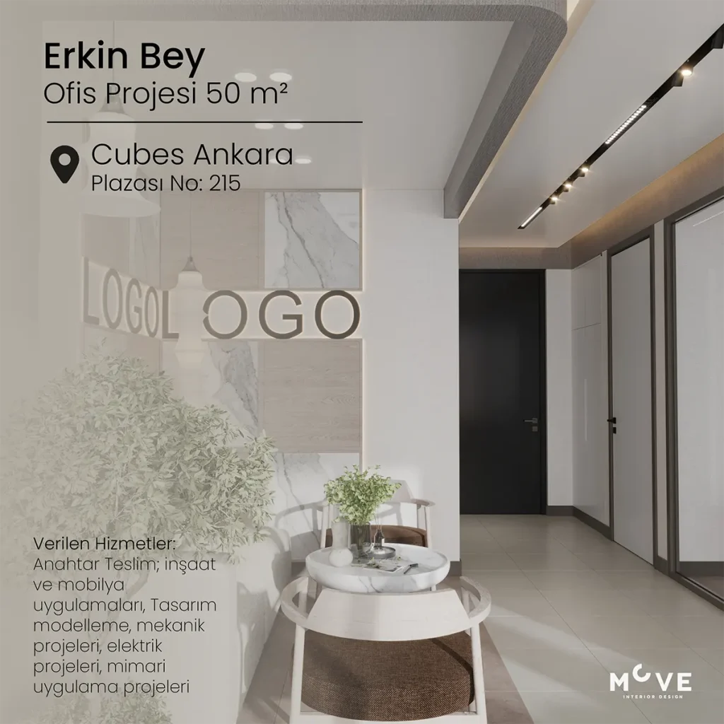 Erkin Bey | Cubes No: 215 - Anahtar Teslim Ofis İç Tasarım Projesi