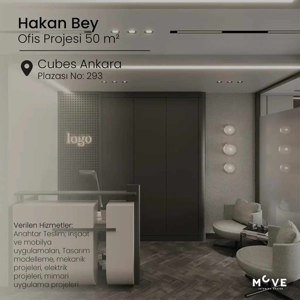 Hakan Bey | Cubes No: 293 - Anahtar Teslim Ofis İç Tasarım Projesi
