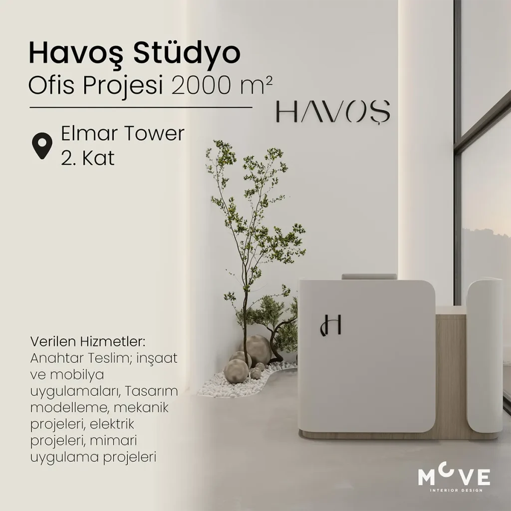 Havoş Stüdyo - Anahtar Teslim Ofis İç Tasarım Projesi