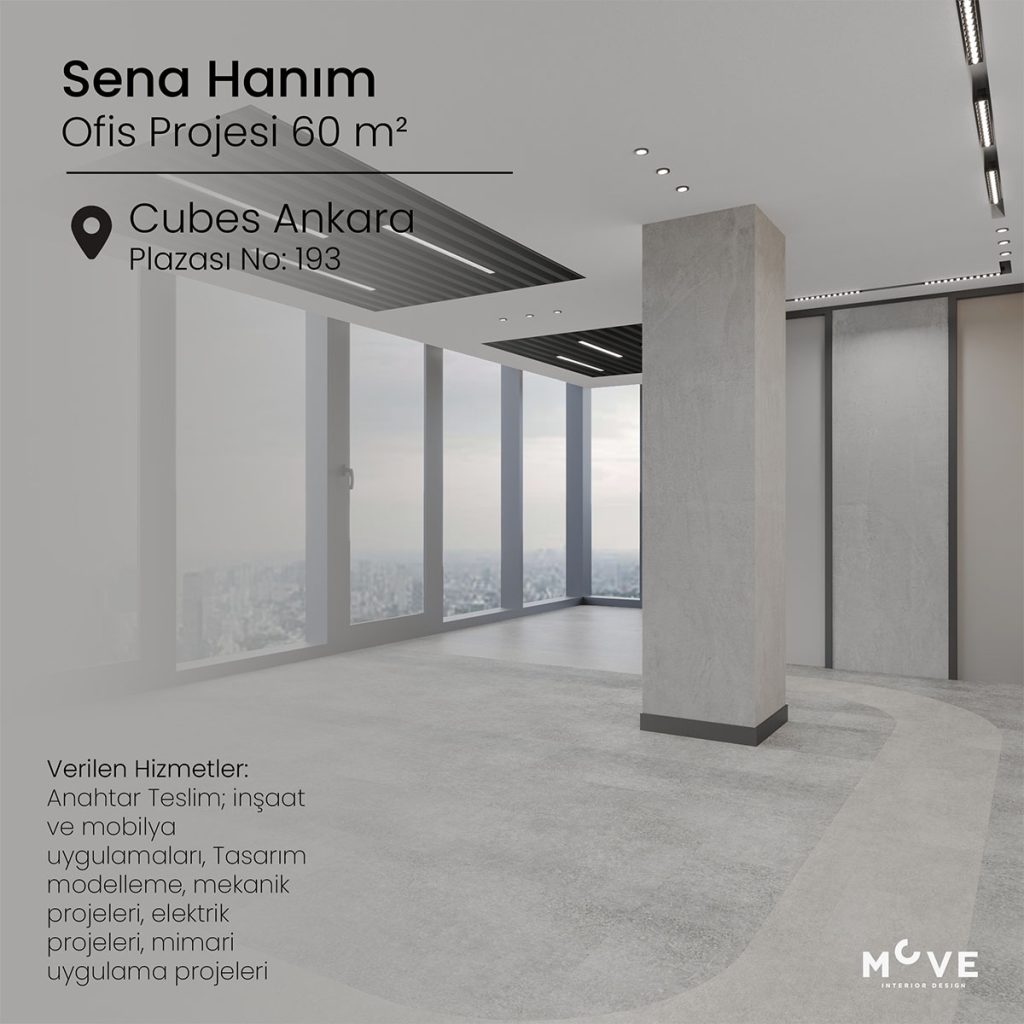 Sena Hanım | Cubes No: 193 - Anahtar Teslim Ofis İç Tasarım Projesi
