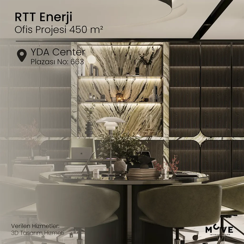 RTT Enerji | YDA Center No: 663 - Anahtar Teslim Ofis İç Tasarım Projesi