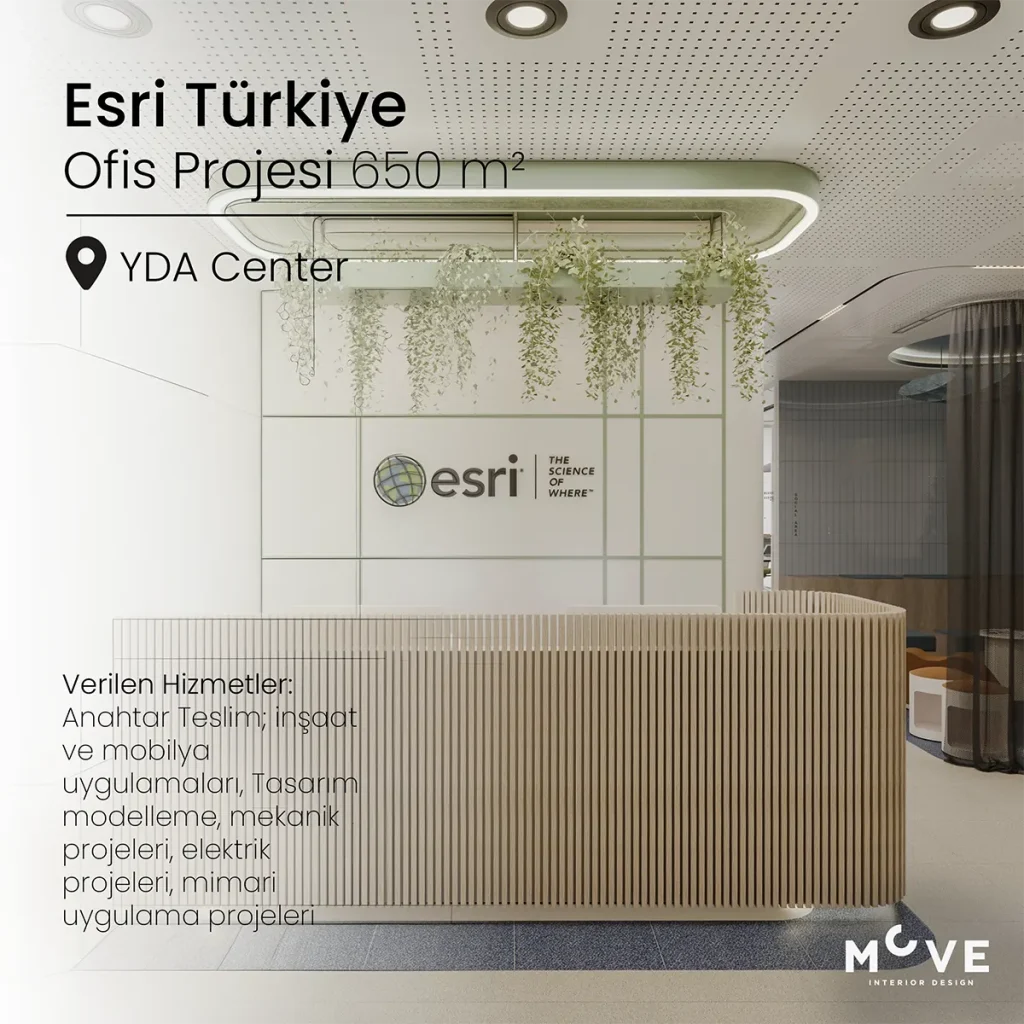 Esri Türkiye | YDA Center - Anahtar Teslim Ofis İç Tasarım Projesi
