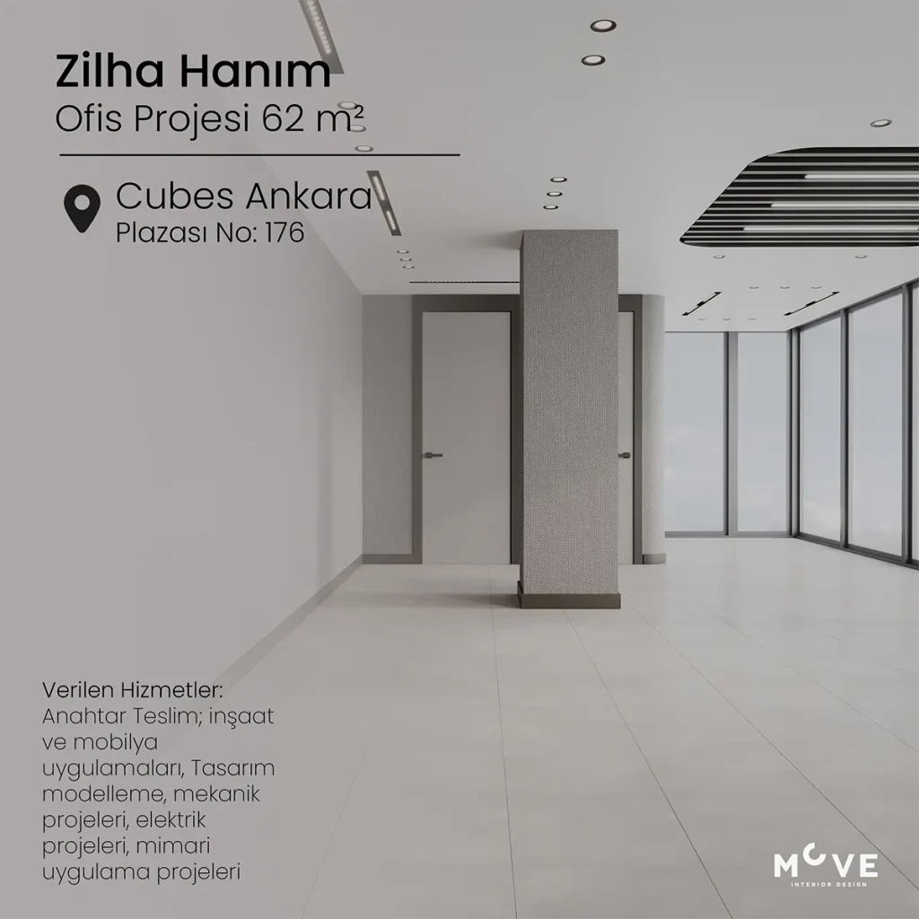Zilha Hanım | Cubes No: 176 - Anahtar Teslim Ofis İç Tasarım Projesi