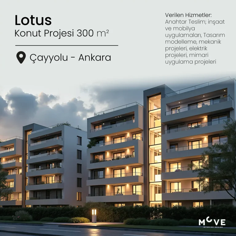 Lotus - Anahtar Teslim Konut İç ve Dış Tasarım Projesi