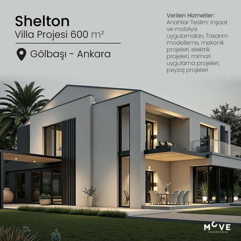 Shelton Villaları - Anahtar Teslim Villa İç Tasarım Projesi