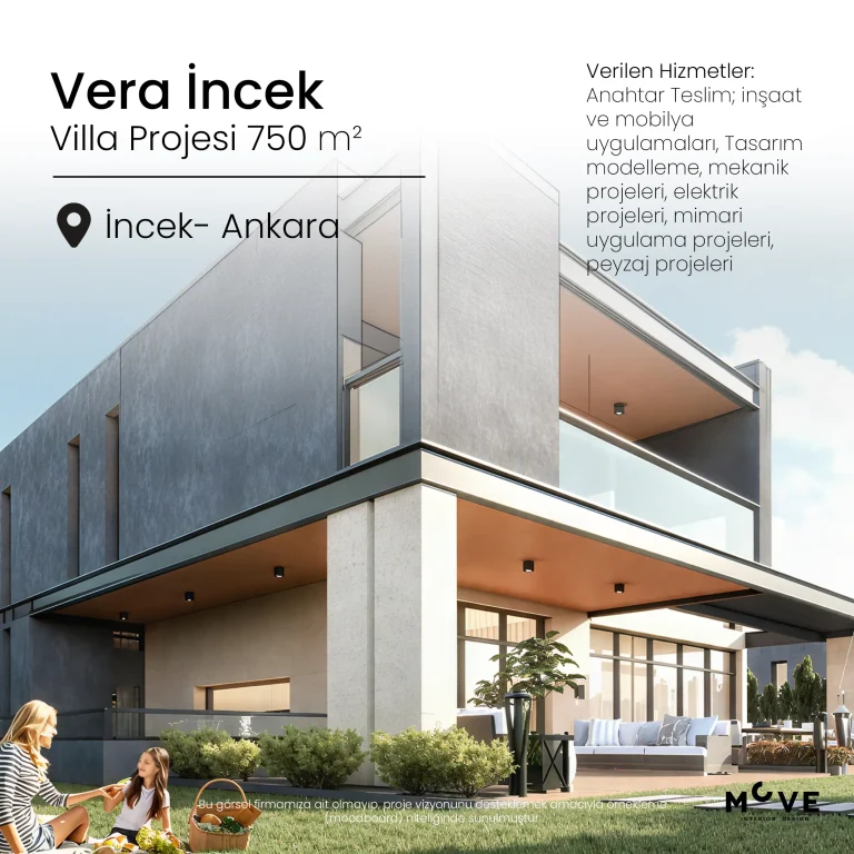 Vera İncek Villaları - Anahtar Teslim Villa İç ve Dış Tasarım Projesi