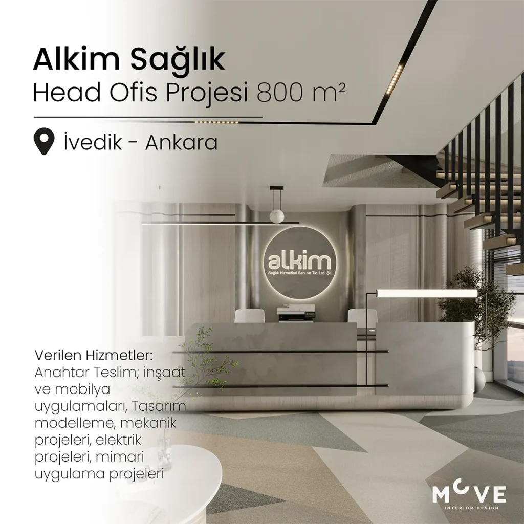 Alkim Sağlık - Anahtar Teslim Ofis İç Tasarım Projesi