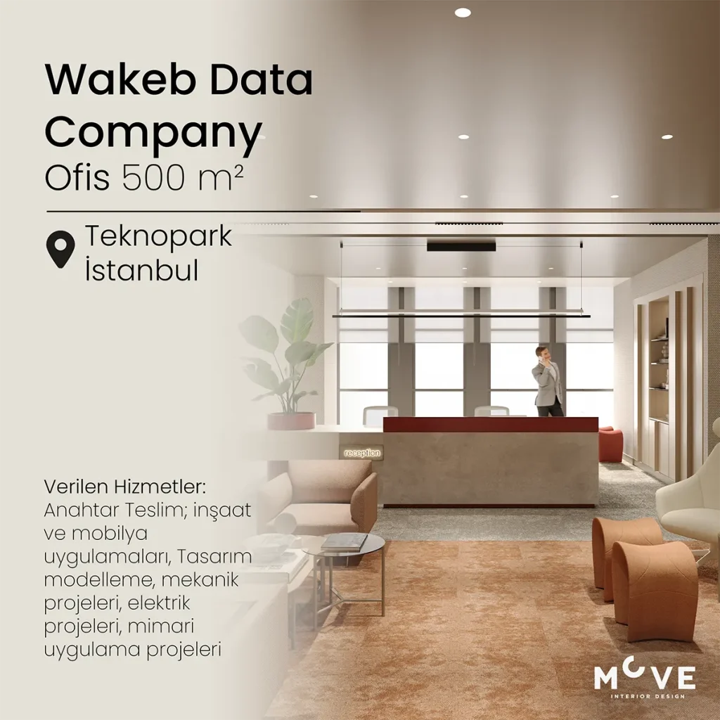 Wakeb Data Company | Teknopark İstanbul - Anahtar Teslim Ofis İç Tasarımı