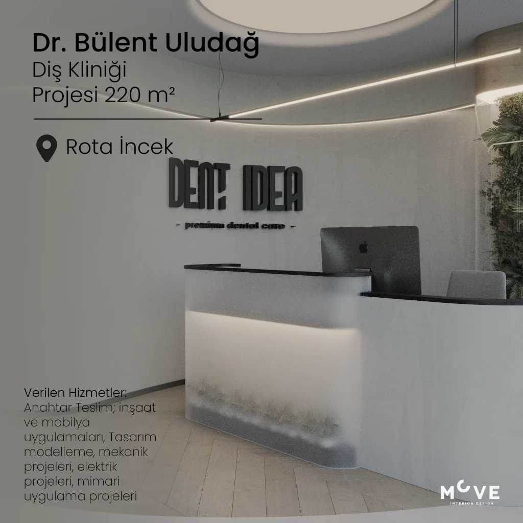 Dr. Bülent Uludağ | Rota İncek - Anahtar Teslim Klinik İç Tasarım Projesi