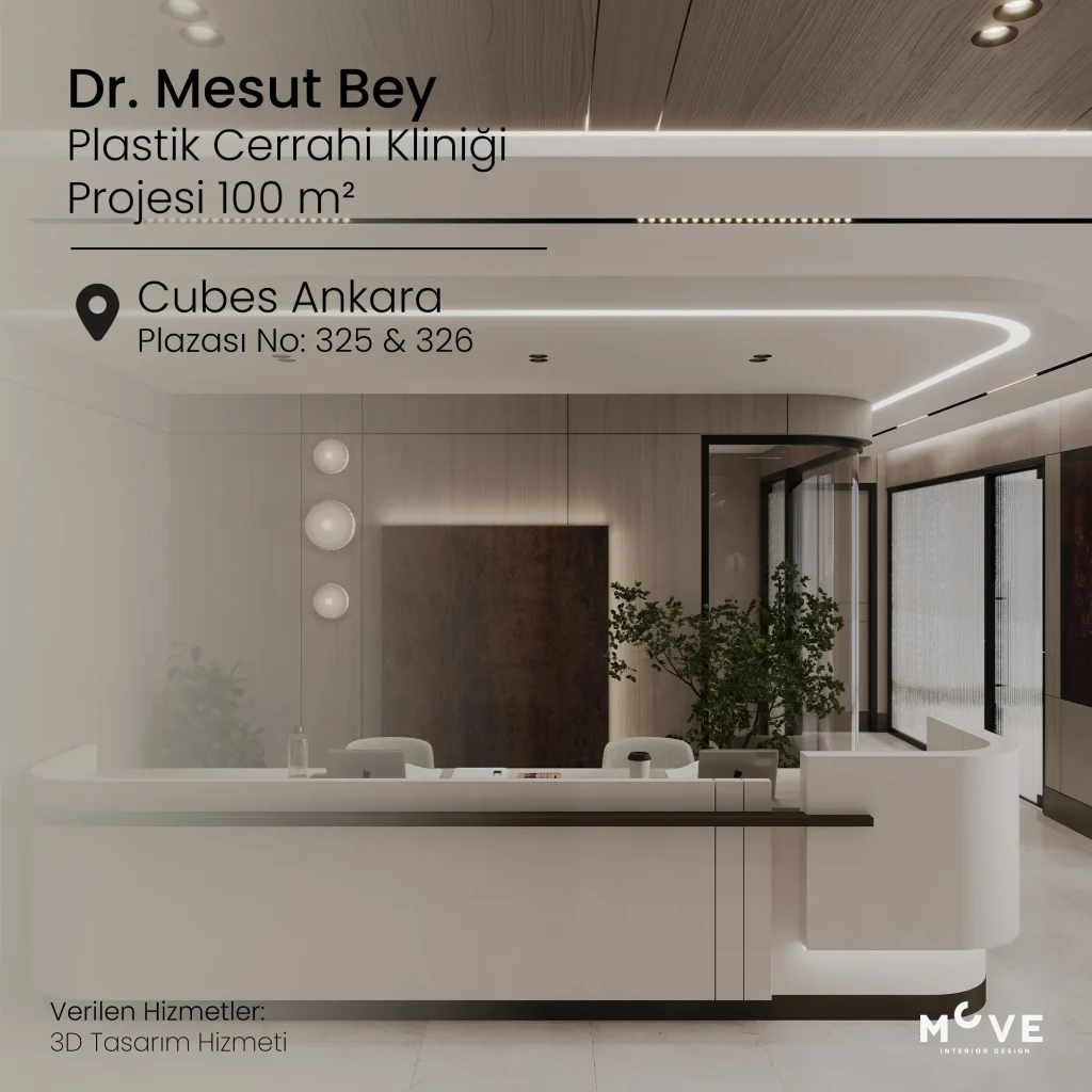 Dr. Mesut Bey | Cubes Ankara Anahtar Teslim Klinik İç Tasarım Projesi