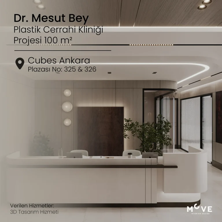Dr. Mesut Bey | Cubes Ankara Anahtar Teslim Klinik İç Tasarım Projesi